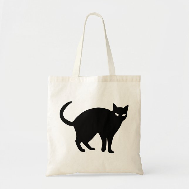Bolsa Tote Gato-do-Halloween Pecado-preto-preto-e-peludo-raiv (Frente)