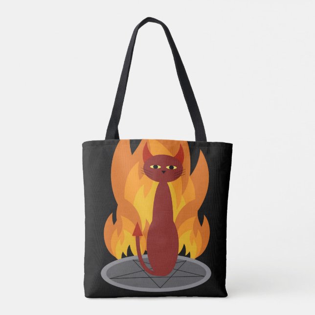 Bolsa Tote Gato do inferno (Verso)