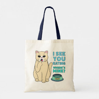 Bolsa Tote Gato do Inspetor de comidas |