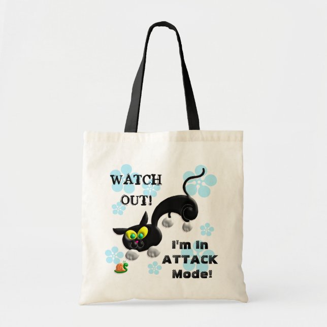 Bolsa Tote Gato do modo do ataque (Frente)
