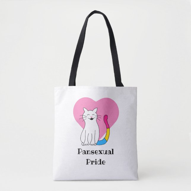 Bolsa Tote Gato do Orgulho Pansexual (Frente)