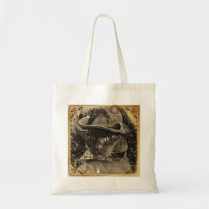 Bolsa Tote Gato do vaqueiro, sepia 4
