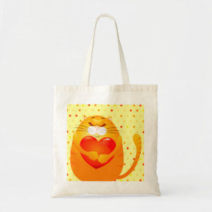 Bolsa Tote Gato doce apaixonado, saco
