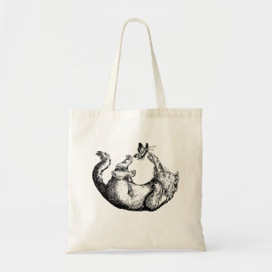 Bolsa Tote Gato e borboleta