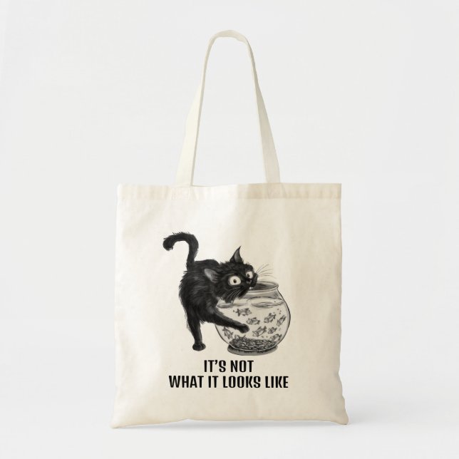 Bolsa Tote Gato e Peixe (Frente)