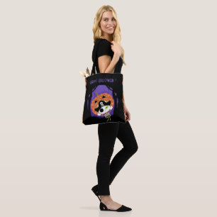 Bolsa Tote Gato e pelado de esqueleto pirata