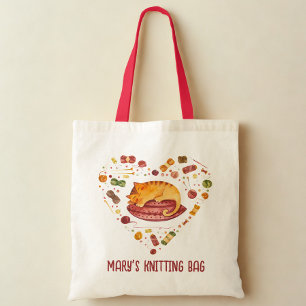 Bolsa Tote Gato e Saco de Arte