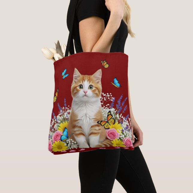 Bolsa Tote Gato e Saco de Borboleta (Close Up)