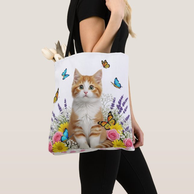 Bolsa Tote Gato e Saco de Borboleta (Close Up)
