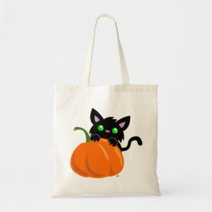Bolsa Tote Gato e um Saco de Tota de Abóbora