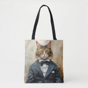 Bolsa Tote Gato em uma roupa