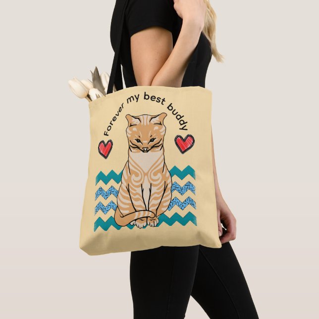 Bolsa Tote gato engraçado (Close Up)