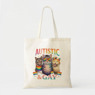 Bolsa Tote Gato Engraçado Autista e Gay