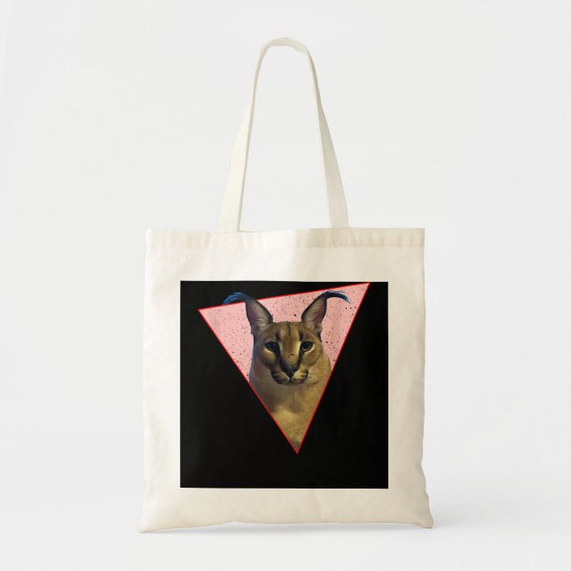 Bolsa Tote Gato engraçado Big Floppa Meme (Frente)