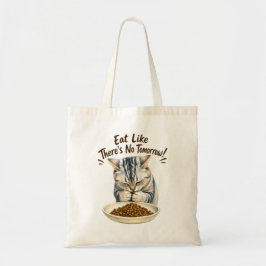 Bolsa Tote Gato Engraçado Comendo Petiscos