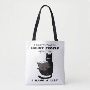 Bolsa Tote GATO ENGRAÇADO, Ditos de Gato Negro Engraçado, Liv