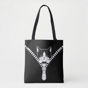 Bolsa Tote Gato Engraçado Filhote Espia