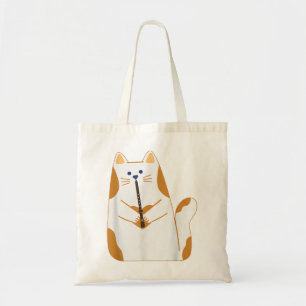 Bolsa Tote Gato Engraçado Jogando O Instrumento Clarinet Amor