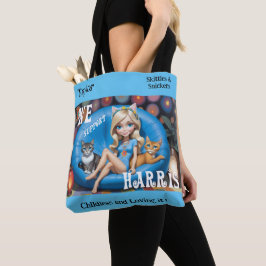 Bolsa Tote Gato Engraçado Personalizado, Mulheres Sem Criança