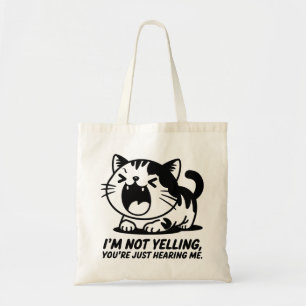 Bolsa Tote Gato, eu não estou gritando, você está me ouvindo