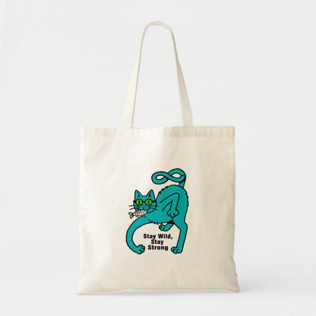 Bolsa Tote Gato Expressivo Excêntrico (Frente)