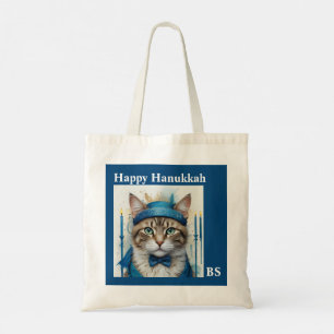 Bolsa Tote Gato festivo no hanukkah brincalhão Disguise