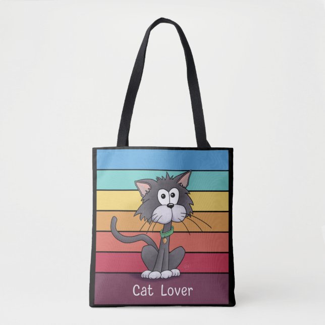 Bolsa Tote Gato Festivo, Tambor (Frente)