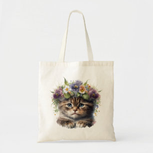 Bolsa Tote Gato Floral de Cólvora