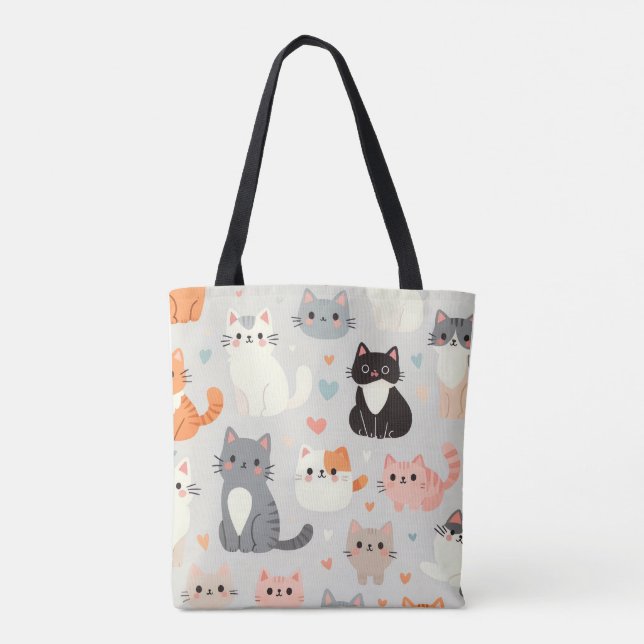 Bolsa Tote gato fofo (Verso)