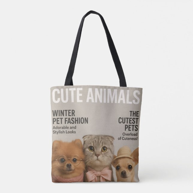 Bolsa Tote gato fofo (Verso)