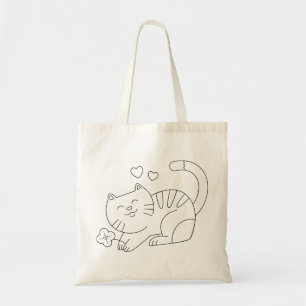 Bolsa Tote Gato Gato Gato Gato, Animal Felino, Gatinho Cortad