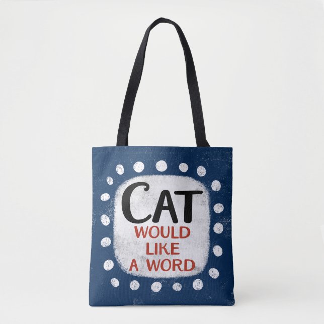 Bolsa Tote Gato Gostaria De Um Saco De Toque (Frente)
