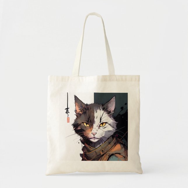Bolsa Tote Gato Guerreiro (Frente)