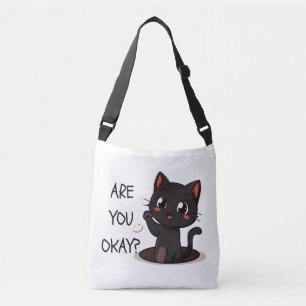 Bolsa Tote Gato Kawaii Preto – Presente para Amant