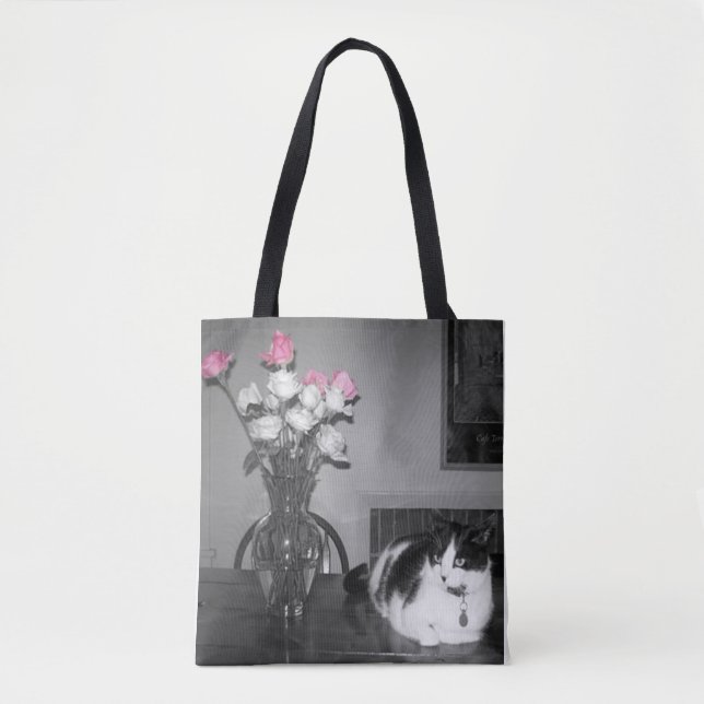 Bolsa Tote Gato "La Vie en Rosa"  (Frente)