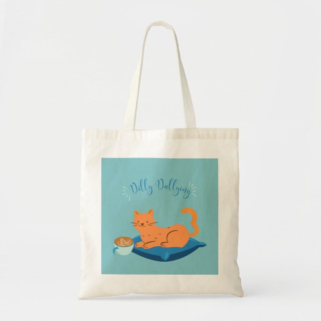 Bolsa Tote Gato Laranja Devagarinho (Frente)