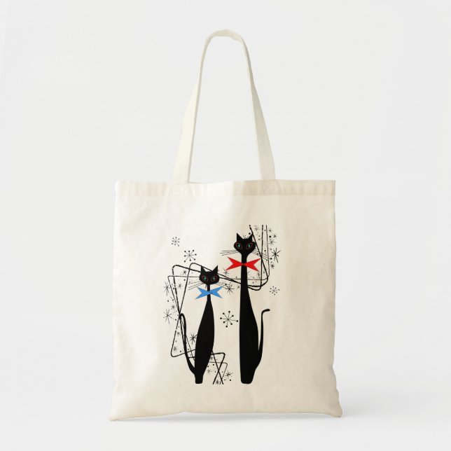 Bolsa Tote Gato Legal Moderno do Meio século da Era Atômica (Frente)