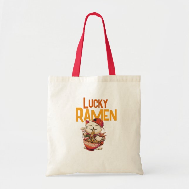Bolsa Tote Gato Lucky Ramen (Frente)