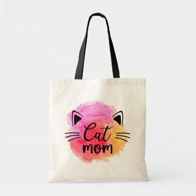 Bolsa Tote Gato mãe, cara de gato bonitinho  (Frente)