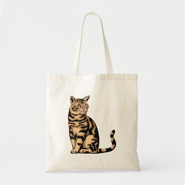 Bolsa Tote Gato Malhado  (Frente)