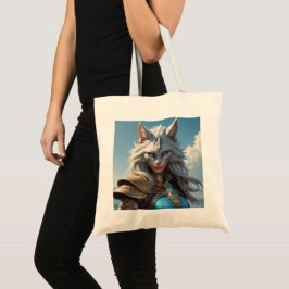 Bolsa Tote Gato Malvado de Olhos Azuis