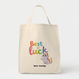 Bolsa Tote Gato Meme Chorando Ilustração Sarcástica Boa Sorte