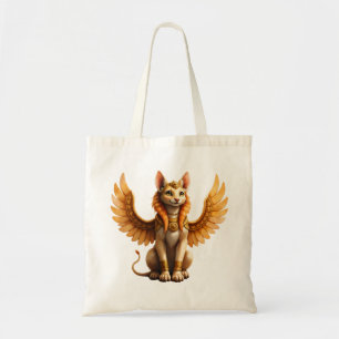 Bolsa Tote Gato Místico Asalado Esfinge - Arte Fantástica Egí