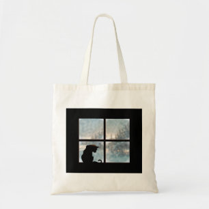 Bolsa Tote gato na janela
