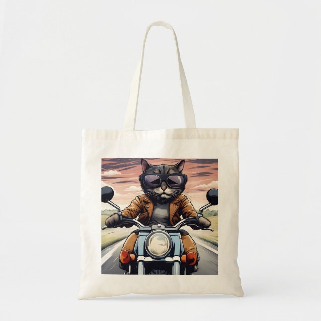 Bolsa Tote Gato na moto (Frente)