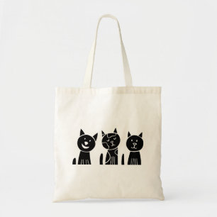 Bolsa Tote gato, natureza, desenho