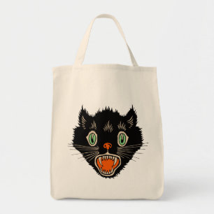Bolsa Tote Gato Negro Assustado Do Dia Das Bruxas