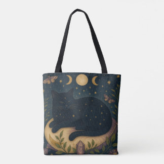 Bolsa Tote Gato Negro Celestial
