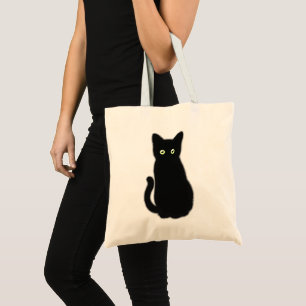 Bolsa Tote Gato negro, gatinho fofo, diversão espetacular