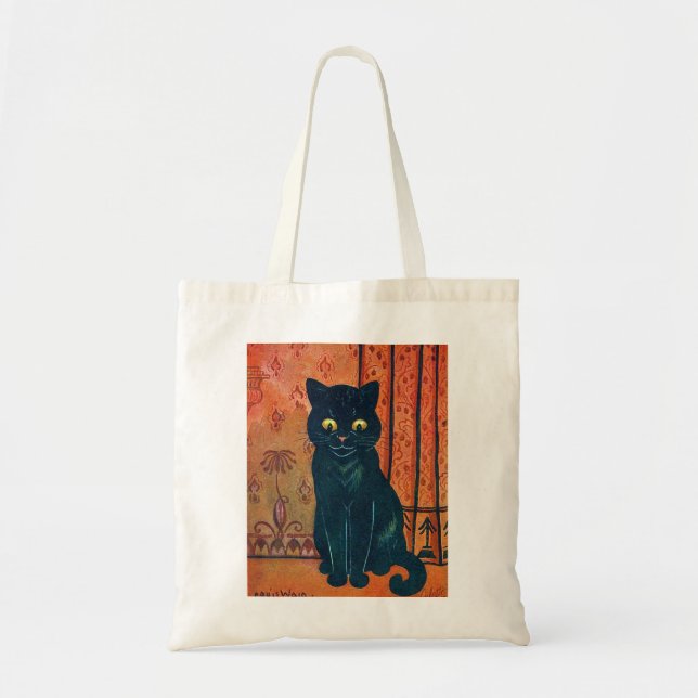 Bolsa Tote Gato negro, Louis Wain (Frente)